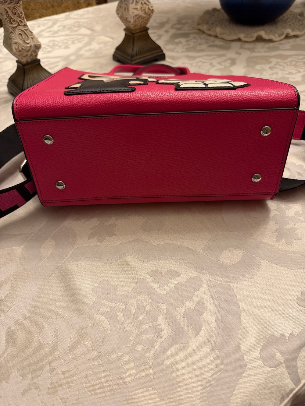 NWT Karl Lagerfeld Pink Tote/ Crossbody - Picture 6 of 11